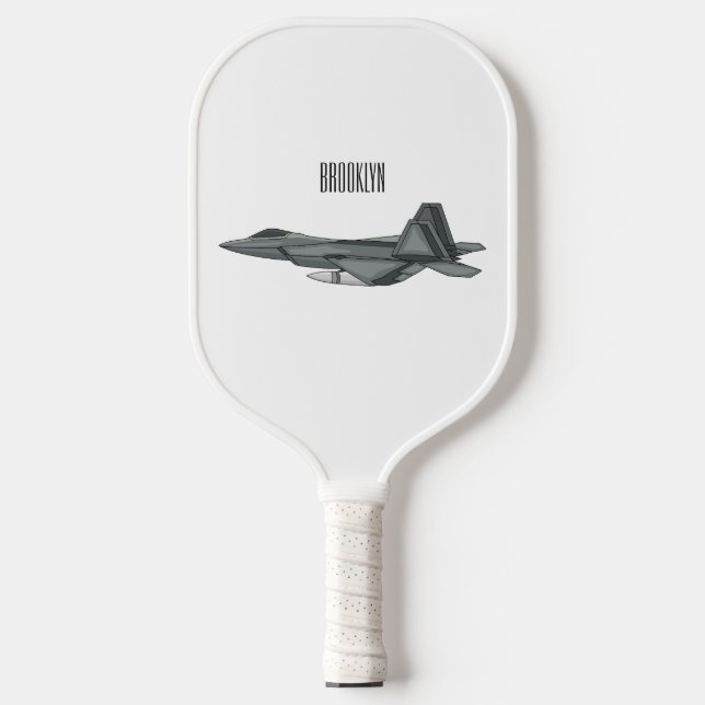Raquette De Pickleball Illustration de l'avion de chasse (Recto)