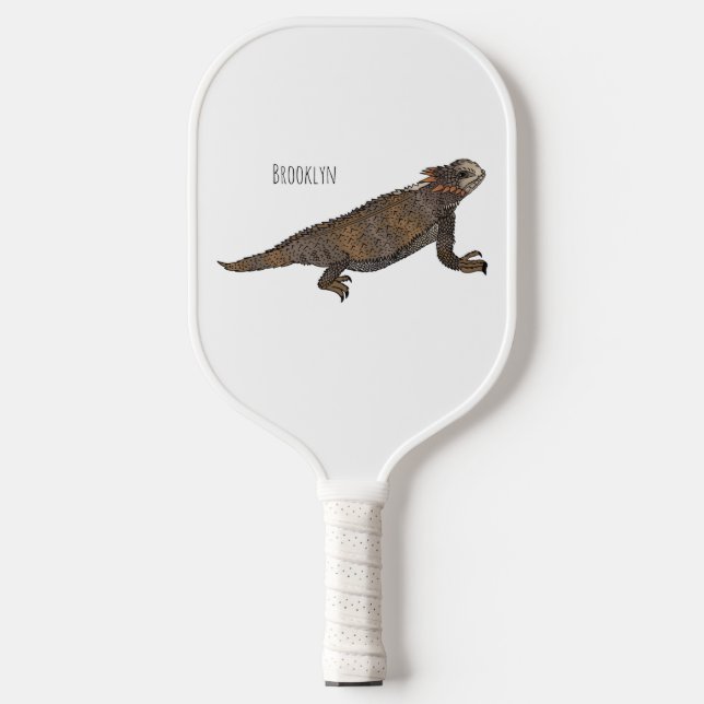 Raquette De Pickleball Illustration de lézard à cornes de Regal (Recto)