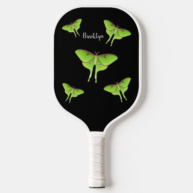Raquette De Pickleball Illustration de Luna Moth (Recto)