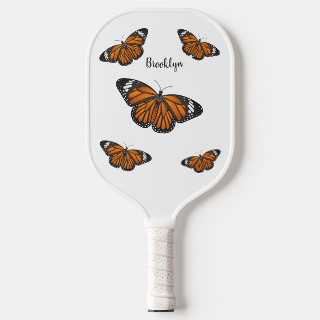 Raquette De Pickleball Illustration de papillon monarque (Recto)