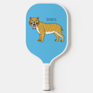Raquette De Pickleball Illustration de tigre à dents de sabre