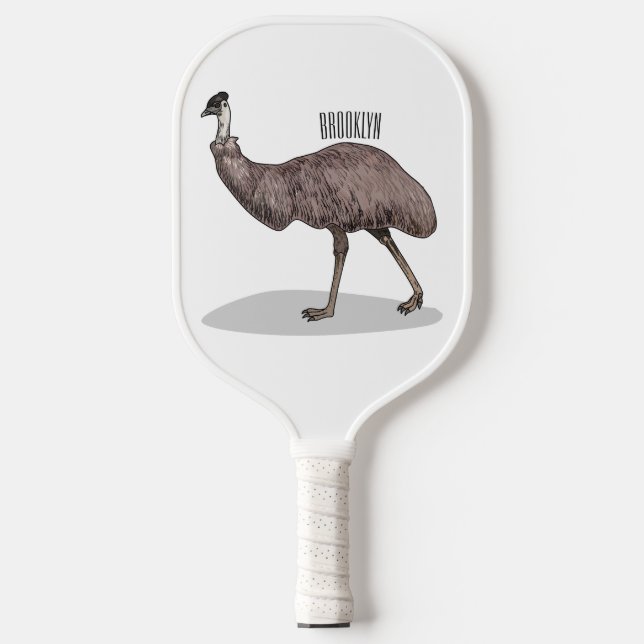 Raquette De Pickleball Illustration d'Emu bird (Recto)