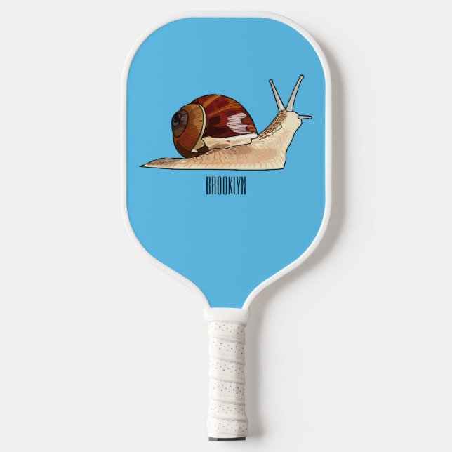 Raquette De Pickleball Illustration d'escargot (Recto)