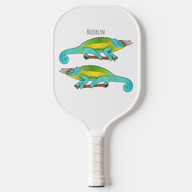 Raquette De Pickleball Illustration du caméléon de Jackson (Recto)