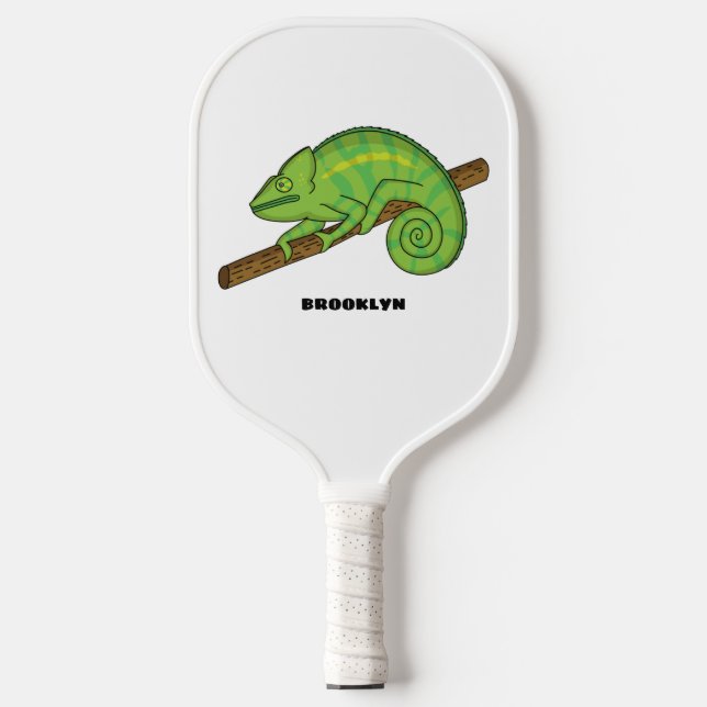 Raquette De Pickleball Illustration du caméléon de la parson (Recto)