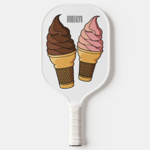 Raquette De Pickleball Illustration du cône de crème glacée