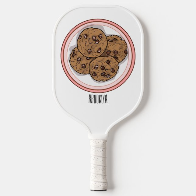 Raquette De Pickleball Illustration du cookie de puce à chocolat (Recto)