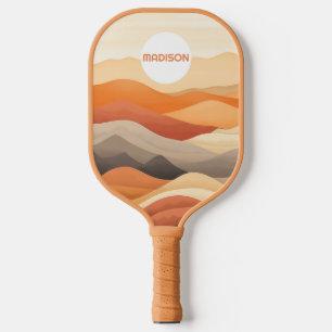 Raquette De Pickleball Illustration du paysage Abstrait du nom personnali