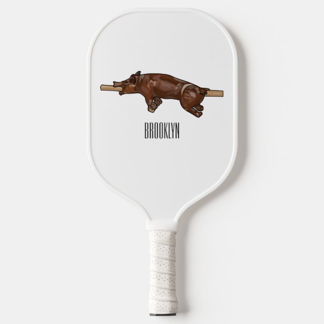 Raquette De Pickleball Illustration du rôti de porc / rôti de porc (Recto)