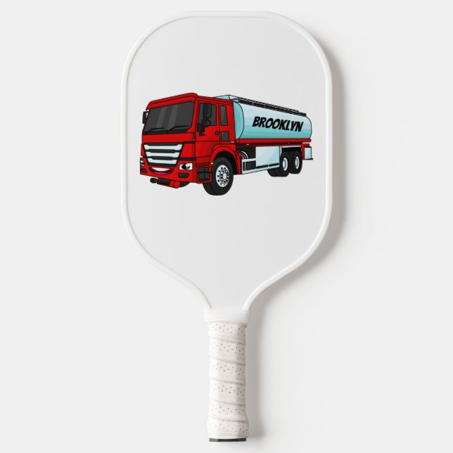 Raquette De Pickleball Illustration du transport de carburant par camion- (Recto)