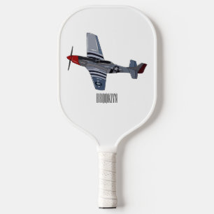 Raquette De Pickleball Illustration d'un avion de chasse-bombardier