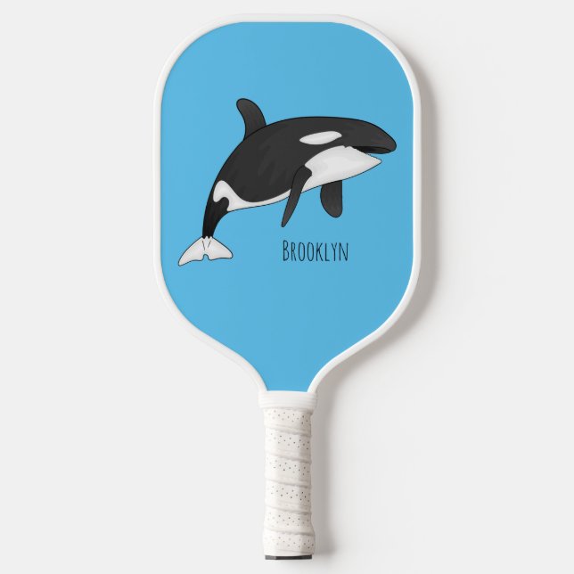 Raquette De Pickleball Illustration d'une baleine tueuse (Recto)