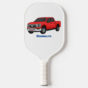 Raquette De Pickleball Illustration d'une camionnette rouge mou
