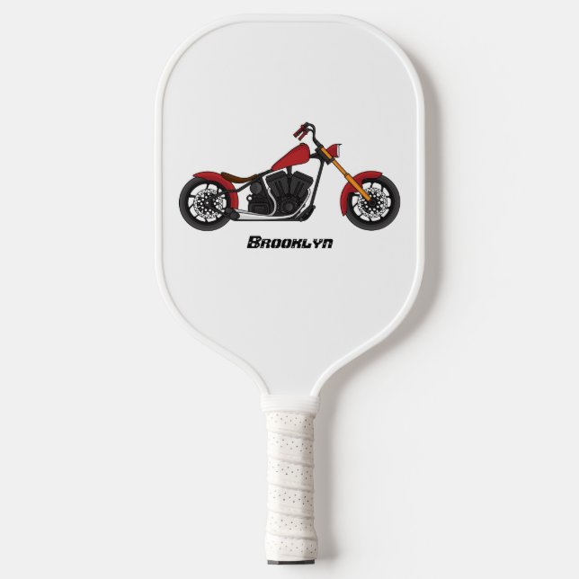 Raquette De Pickleball Illustration motocyclette de style hélicoïdal (Recto)