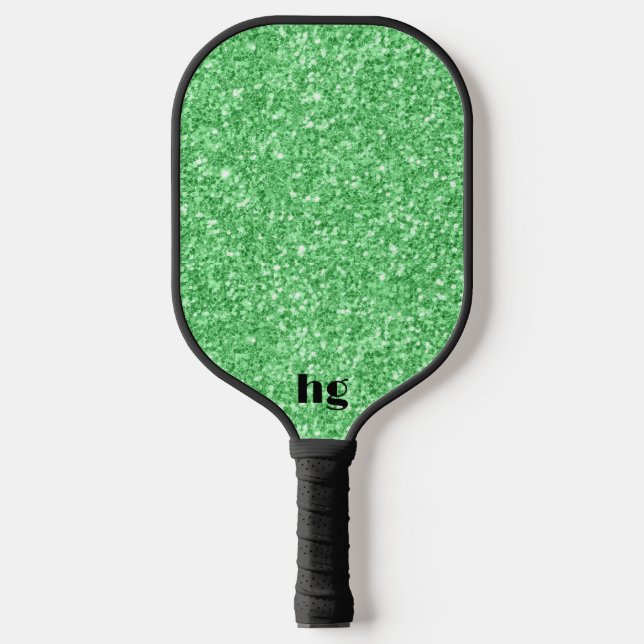 Raquette De Pickleball Image texture parties scintillant verte (Recto)