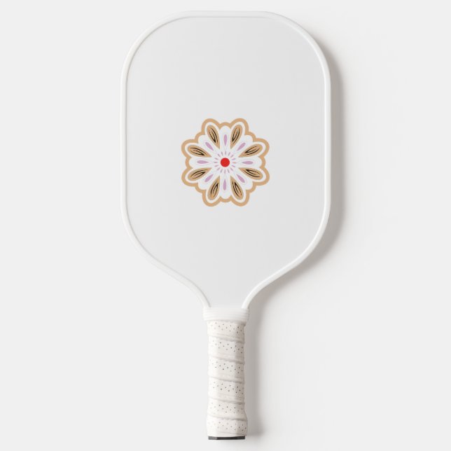Raquette De Pickleball Impression d'art floral Mandala | Décor Boho (Recto)