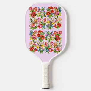 Raquette De Pickleball impression de collection de fleurs florales épique