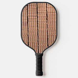 Raquette De Pickleball Impression géométrique Brown et blanche