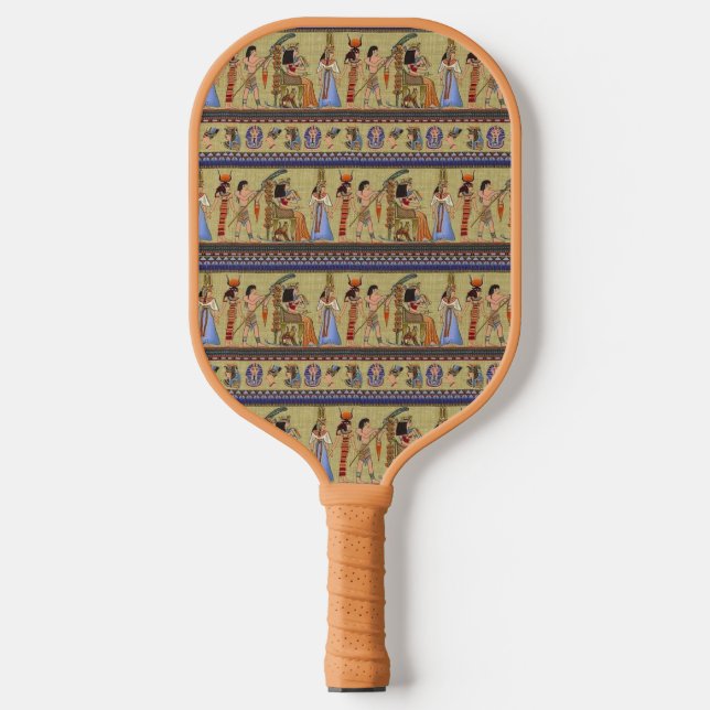 Raquette De Pickleball Impression Hiéroglyphes Égyptiens (Recto)