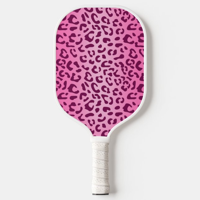 Raquette De Pickleball Imprimé léopard rose élégant (Recto)