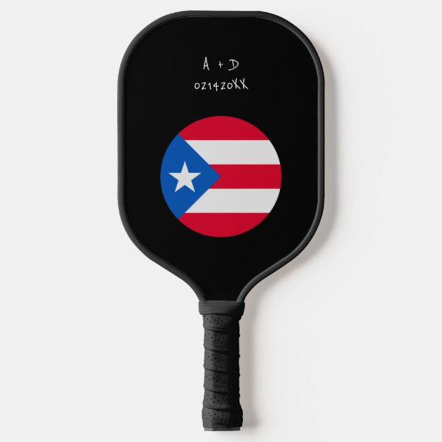Raquette De Pickleball Indicateur Porto Rico du message personnalisé (Recto)