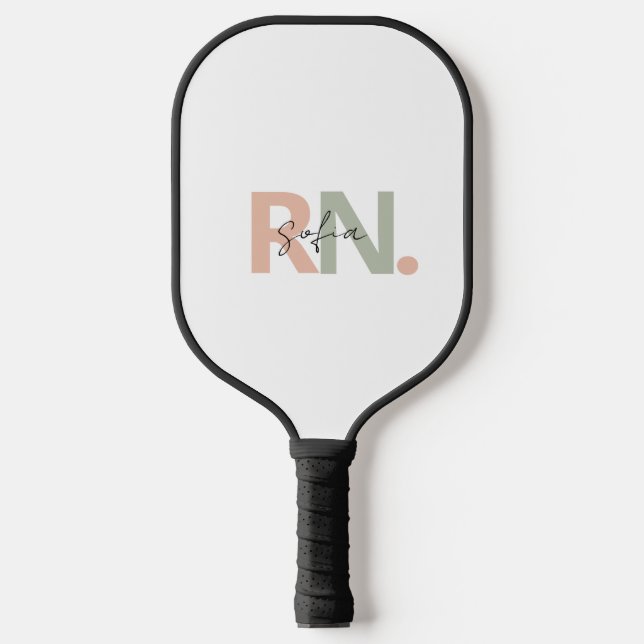 Raquette De Pickleball infirmière autorisée RN personnalisée calligraphie (Recto)