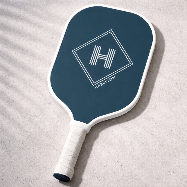 Raquette de Pickleball | Initiale Géométrique Mode (Créateur téléchargé)