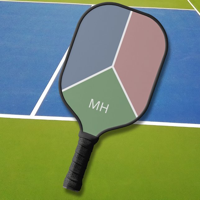 Raquette De Pickleball Initiales avec Monogramme simple Conception Monogr (Créateur téléchargé)