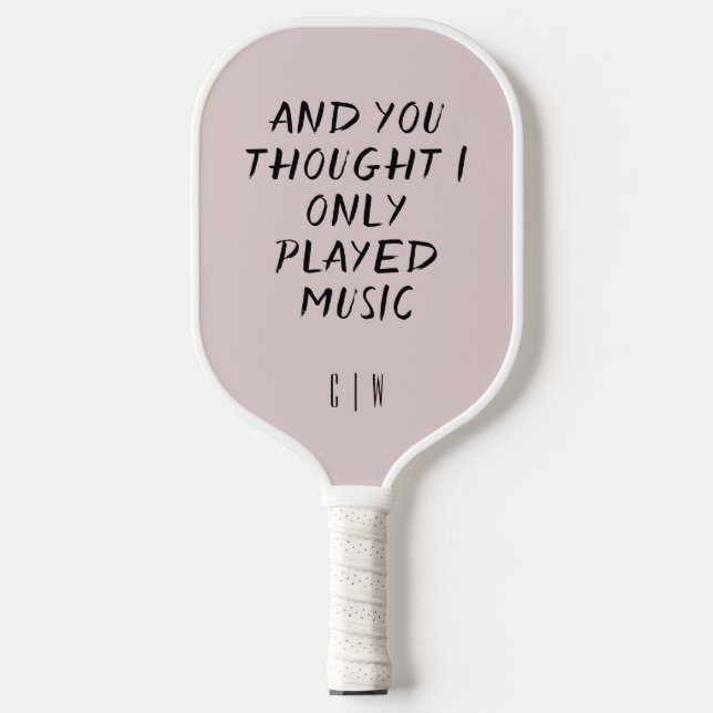 Raquette De Pickleball Initiales de monogramme de citation personnalisée  (Recto)
