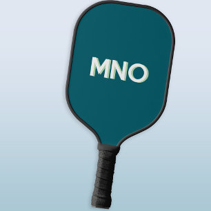 Raquette De Pickleball Initiales Monogramme Moderne Ombre Portée Vert Sar
