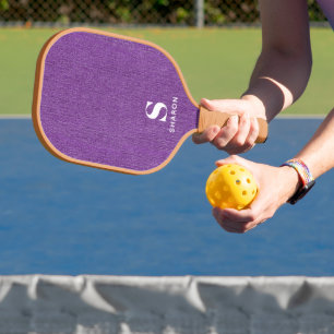 Raquette De Pickleball Initiales simples minimes de base de nom moderne s