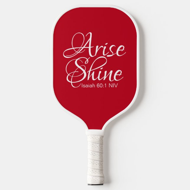 Raquette De Pickleball Inspirationnel Lever et Foi brillante Noël Rouge (Recto)
