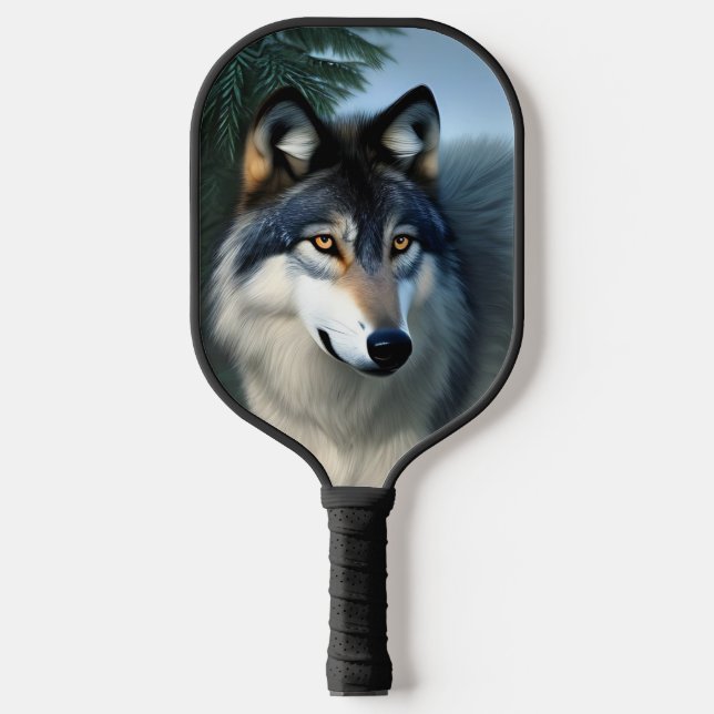 Raquette De Pickleball Intrépide Loup De L'Arctique, Pickleball Paddle (Recto)