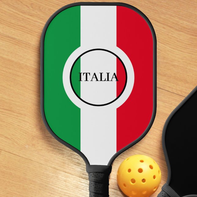 Raquette De Pickleball Italie Drapeau italien Rouge Blanc Vert Italia (Italy Italian flag Italia pickleball paddle)