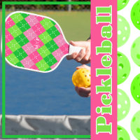 Jacquard rose et vert avec piqûres blanches