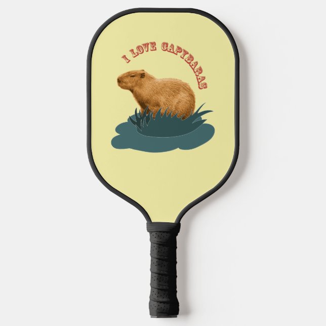 Raquette De Pickleball J'adore les capybaras (Recto)