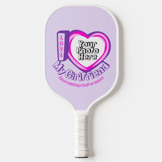 Raquette De Pickleball J'aime Ma Copine Double Face (Recto)