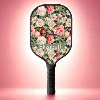 Raquette De Pickleball  Jardin de Roses Joli Personnalisé