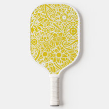 Jaune et blanc floral abstrait tropical hawaïen
