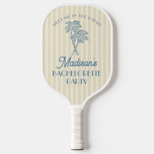 Raquette De Pickleball Jaune Palm Spring Pastel Plage Enterrement de Vie