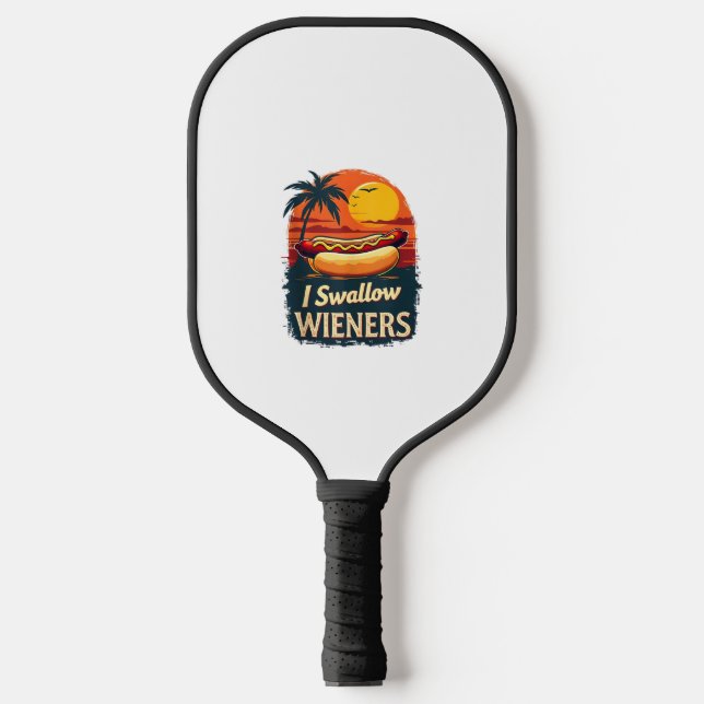 Raquette De Pickleball J'avale Saucy Wieners Drôle Adulte Plaisanterie Ho (Recto)