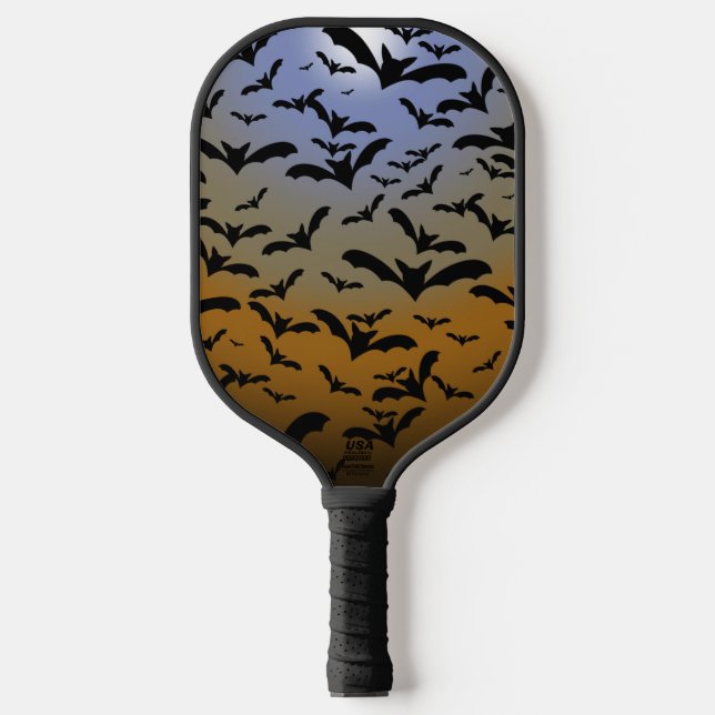 Raquette De Pickleball Je suis partie Batty pour les chauves-souris noire (Recto)