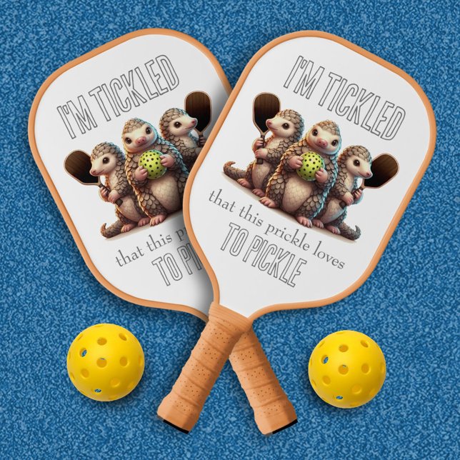 Raquette De Pickleball Je suis Tickled que ce Prickle aime à Pickle! (I'm Tickled that This Prickle Loves to Pickle Pickleball Paddle (Front n Back) Cover Photo)