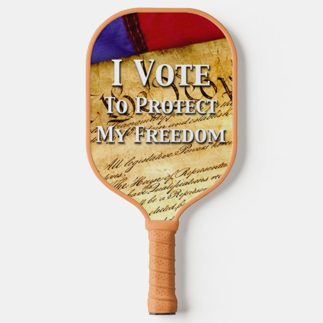 Raquette De Pickleball Je Vote Pour Protéger Ma Liberté (Recto)