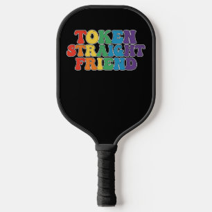 Raquette De Pickleball Jeton groovy de fierté LGBT ami straight