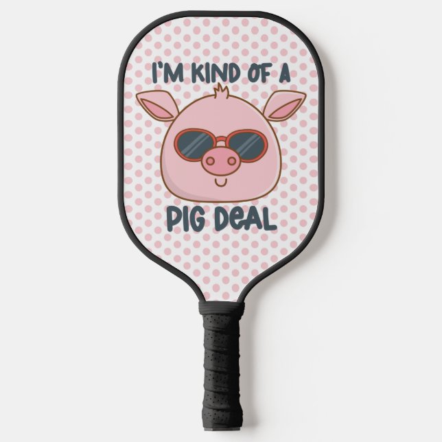 Raquette De Pickleball Jeu de mots drôle sur les cochons  (Recto)