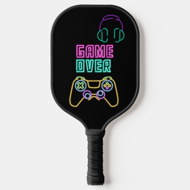 Raquette De Pickleball Jeu vidéo cool Neon (Recto)