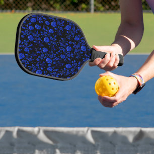 Raquette De Pickleball Joli motif floral Fleurs sauvages bleus