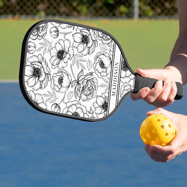 Raquette De Pickleball Joli nom floral (Pretty Floral Name Pickleball Paddle)