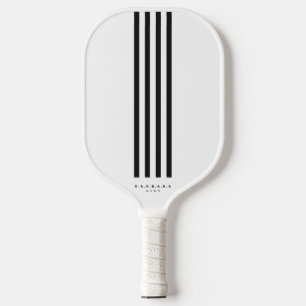 Raquette De Pickleball Joueur de Pickleball aux rayures noires et blanche